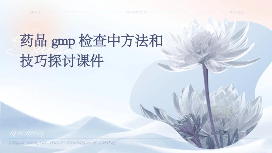 药品GMP检查中方法和技巧探讨课件_第1页