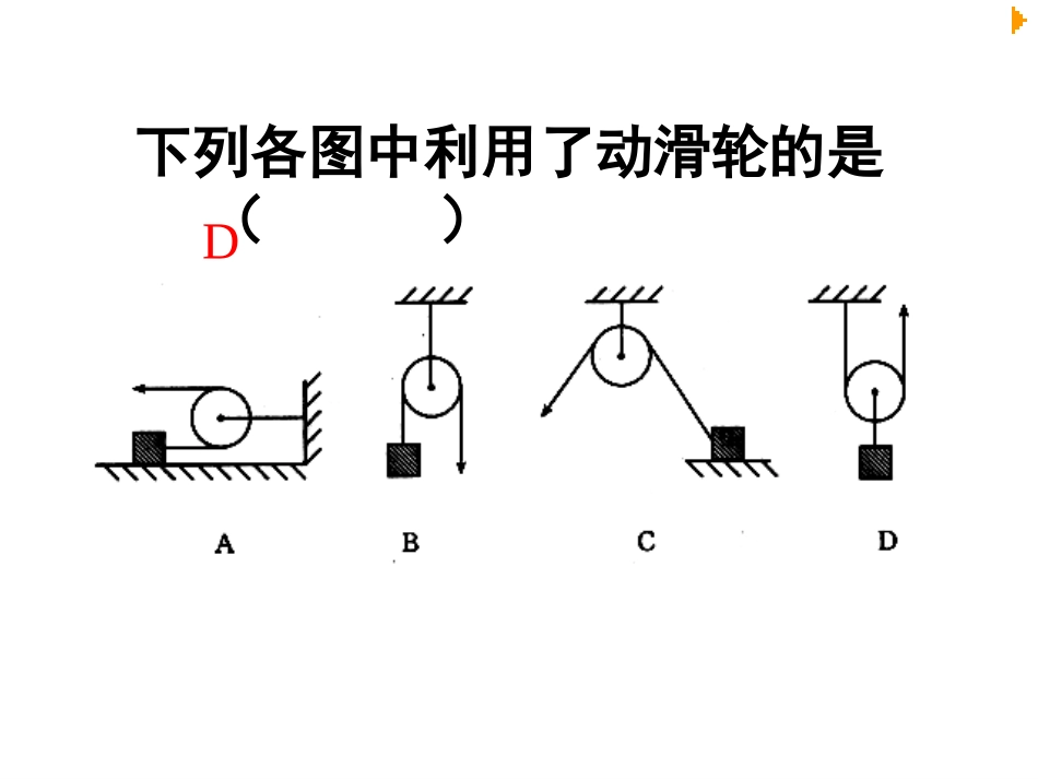物理：第九章第二节滑轮的应用课件（沪科版第八年级）_第3页