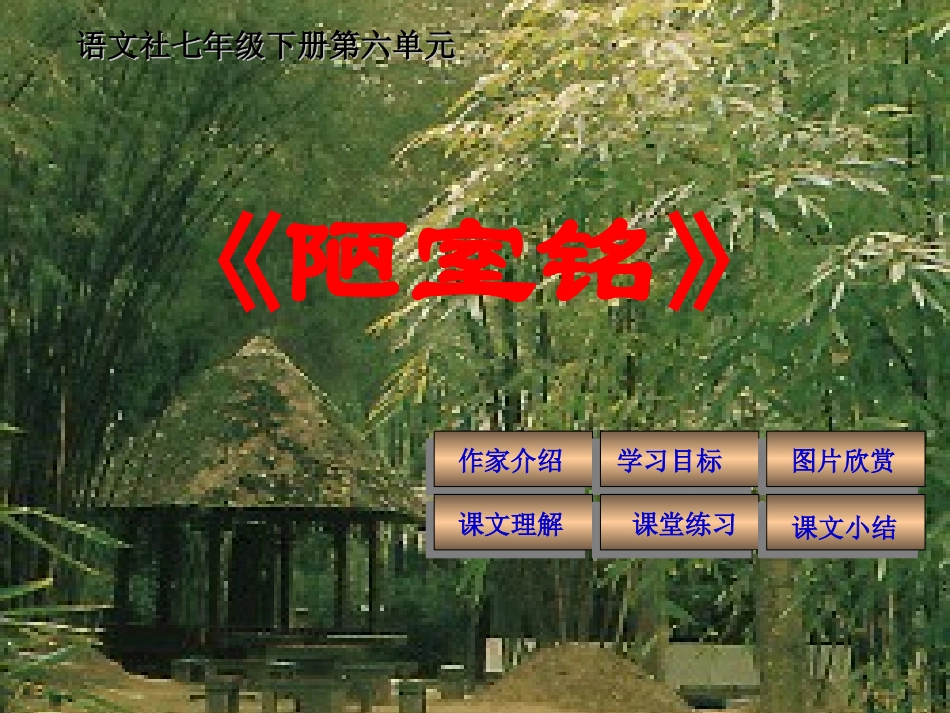 七下《陋室铭》课件_第1页