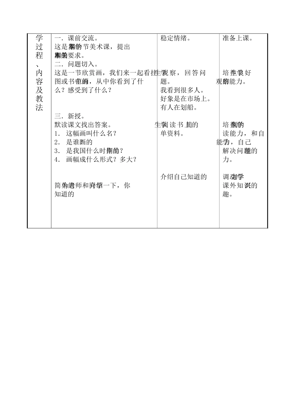 四年下学期美术教案_第2页