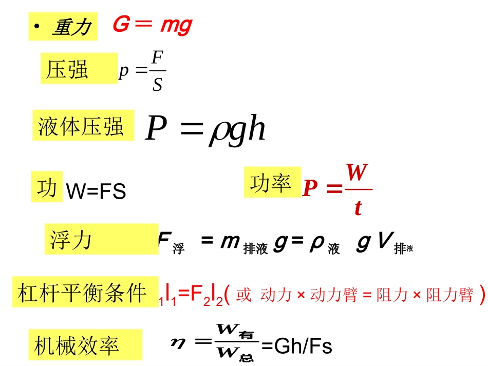 初二物理下总复习_第1页