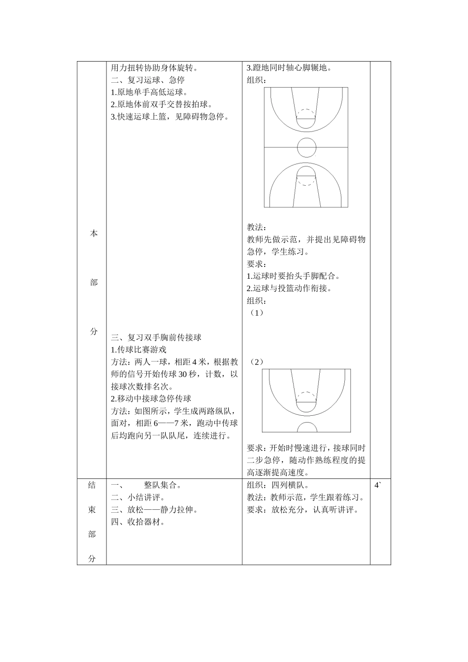 篮球转身、急停教学设计_第2页