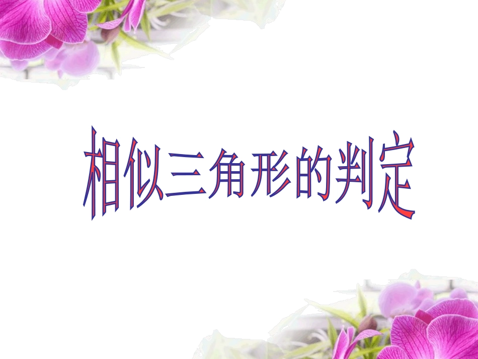 （5）相似三角形的判定1_第1页