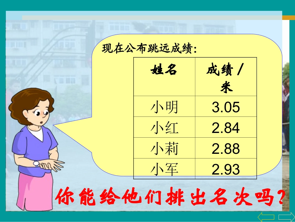 人教2011版小学数学四年级《小数的大小比较》ppt_第3页