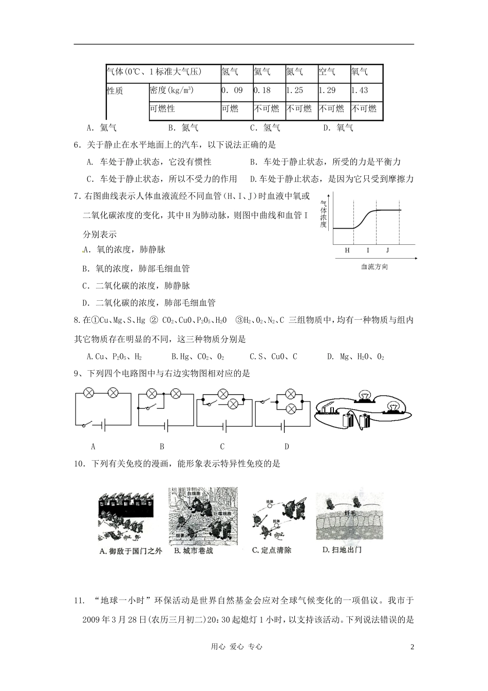 浙江省宁波市北仑区2011年中考科学模拟试题_第2页