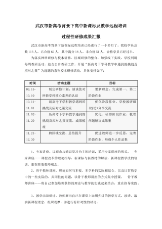 过程性研修成果