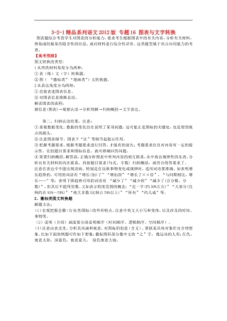 2012版高考语文-3-2-1精品系列-专题16-图表与文字转换