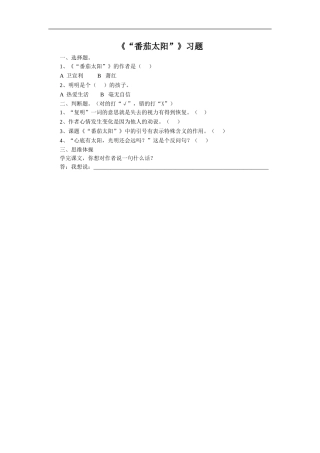 《“番茄太阳”》习题2