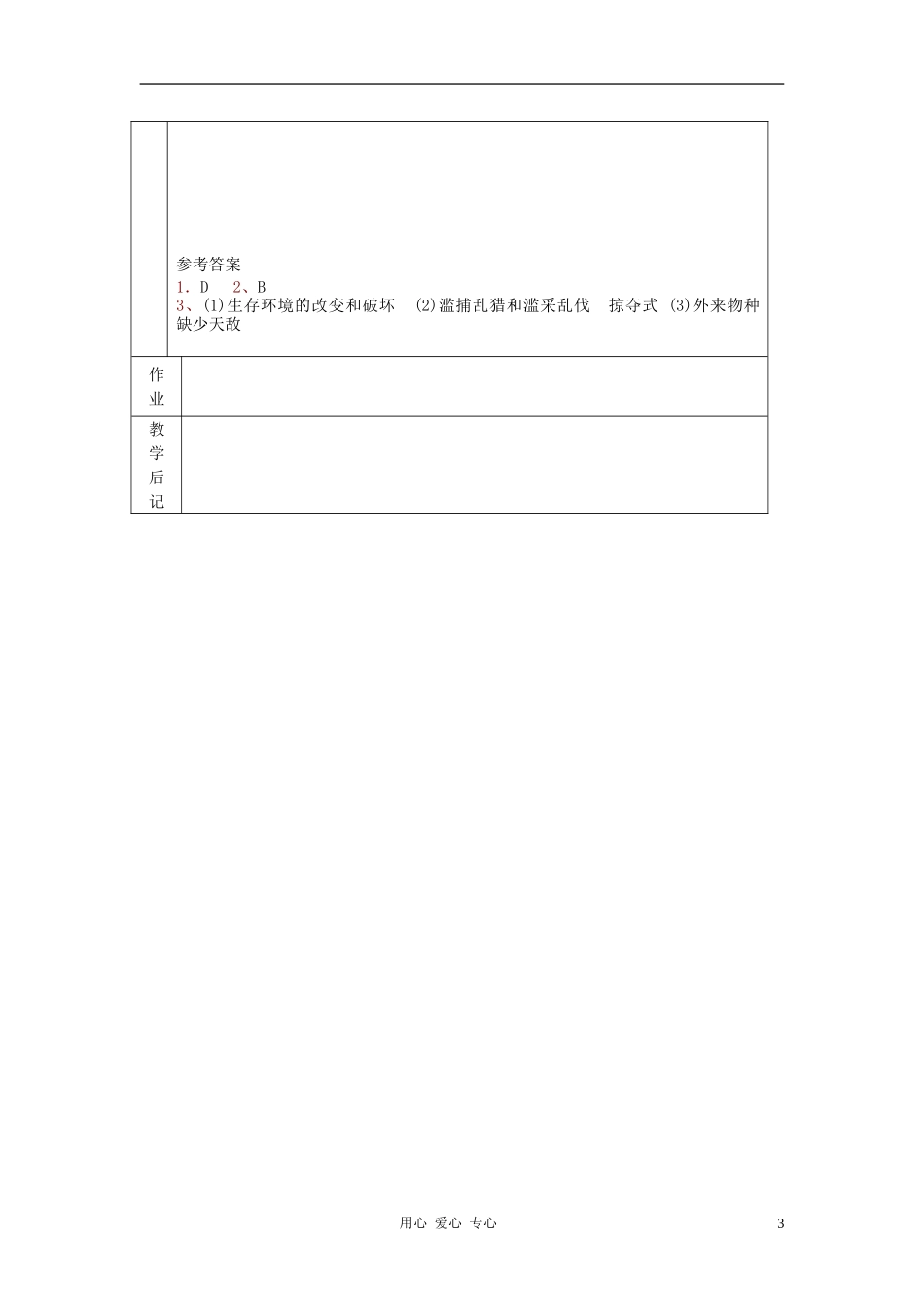 高中生物《人口增长对生态环境的影响》教案6-新人教版必修3_第3页