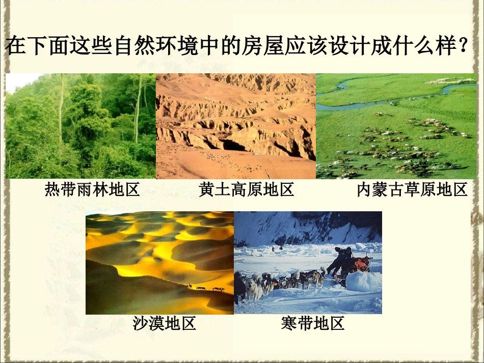 讨论：自然环境和聚落房屋的关系_第1页