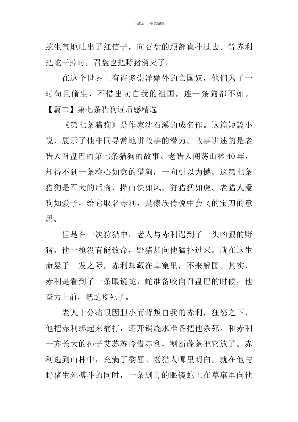 第七条猎狗读后感精选_第2页