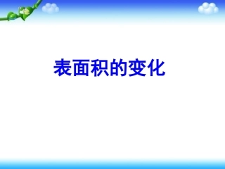 13表面积的变化