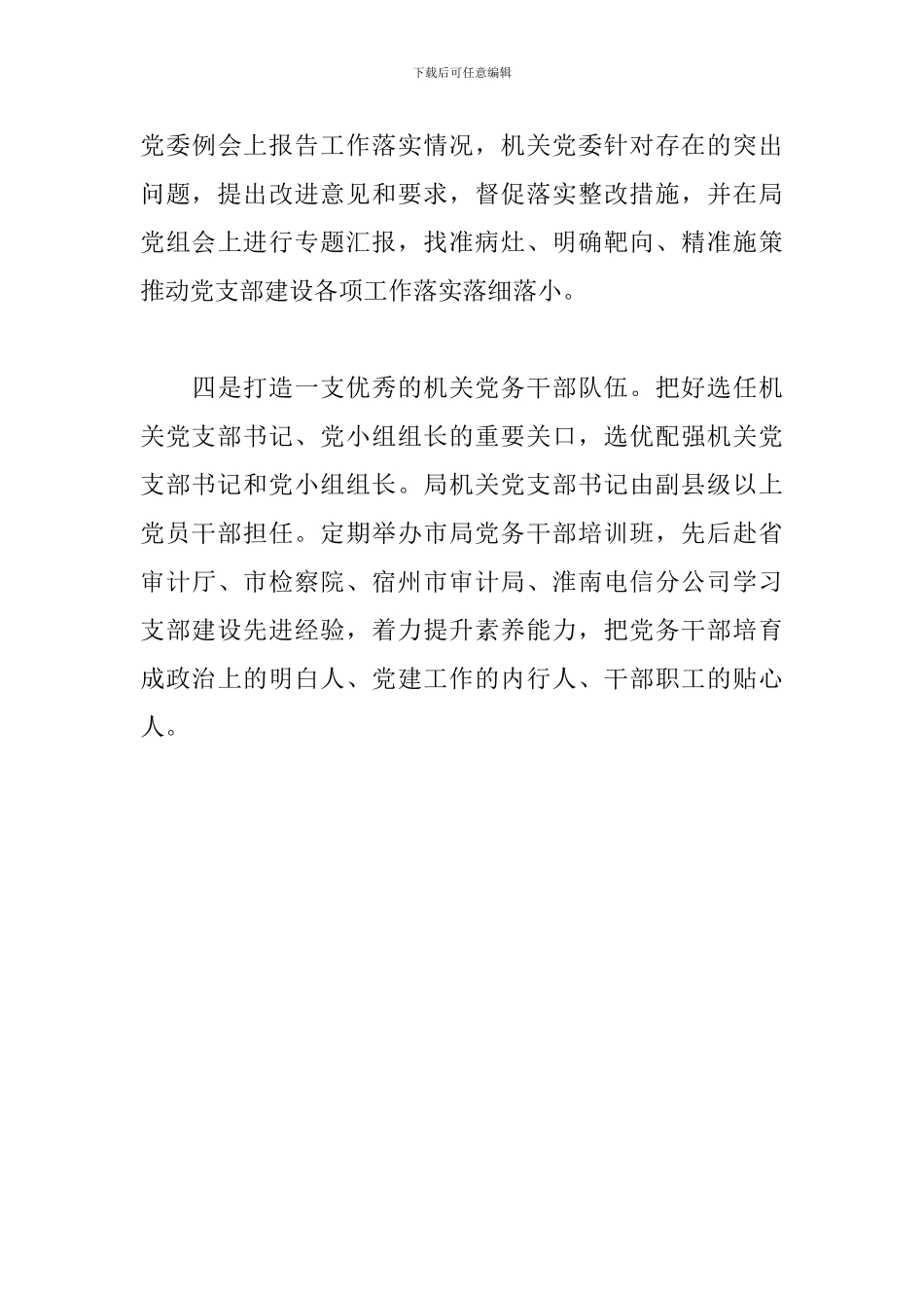 2024年审计局落实党建工作责任制情况汇报_第3页