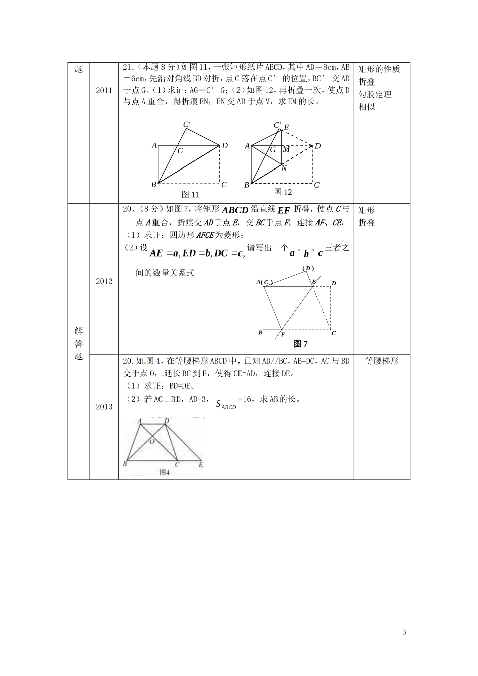 广东省深圳市2009-2013年中考数学真题归类分析-四边形_第3页