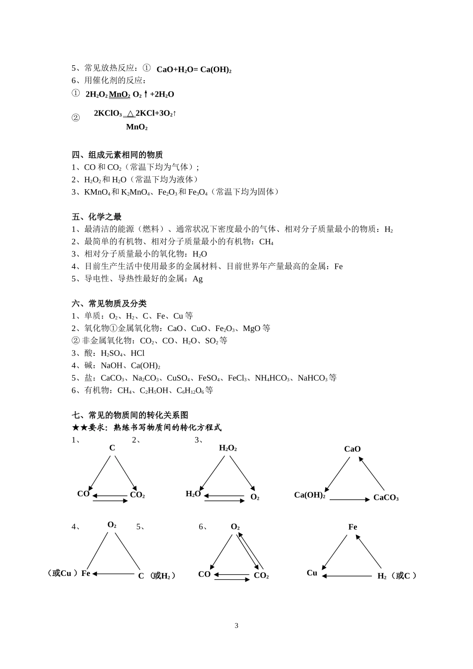 初三推断题题眼及练习_第3页