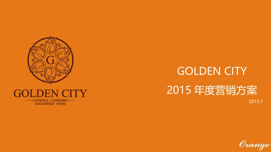 2015年1月缅甸仰光GOLDENCITY2015年度营销方案_第1页
