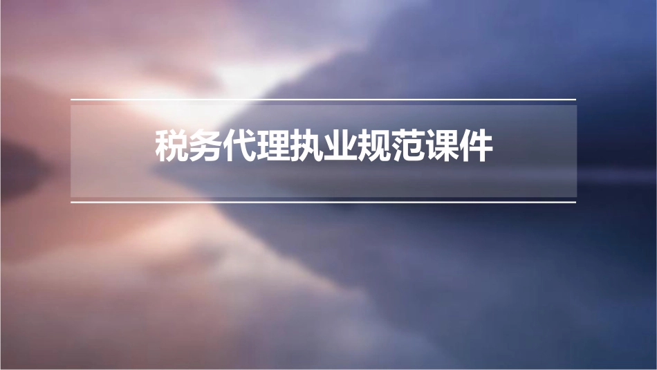 税务代理执业规范课件_第1页