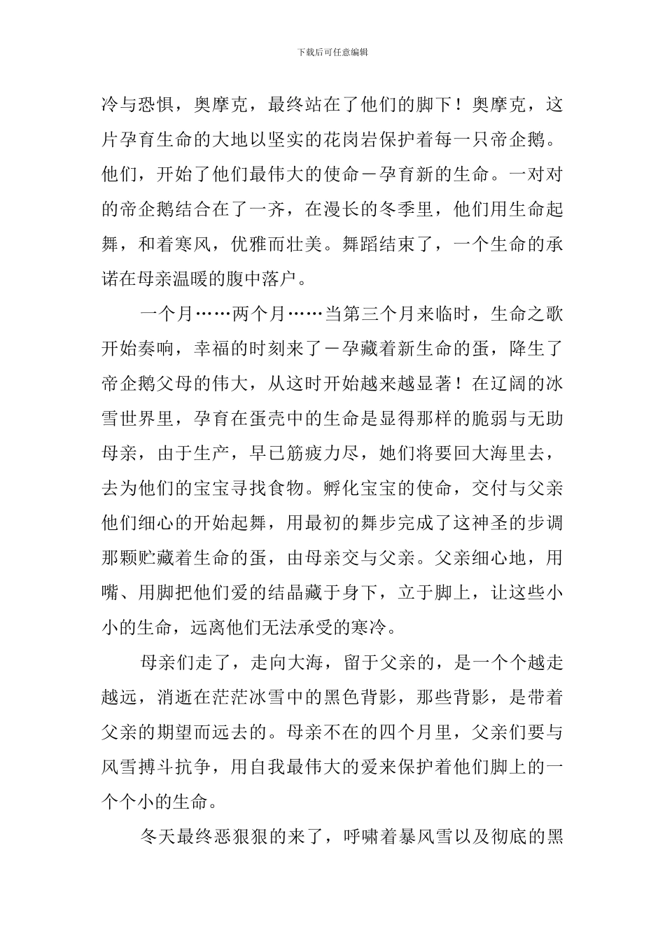 帝企鹅日记观后感_第2页