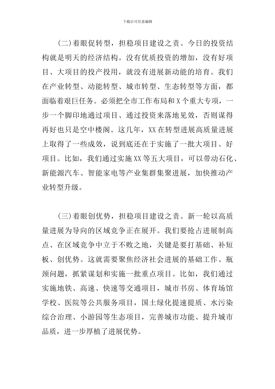 在重点项目推进会议上的讲话_第3页