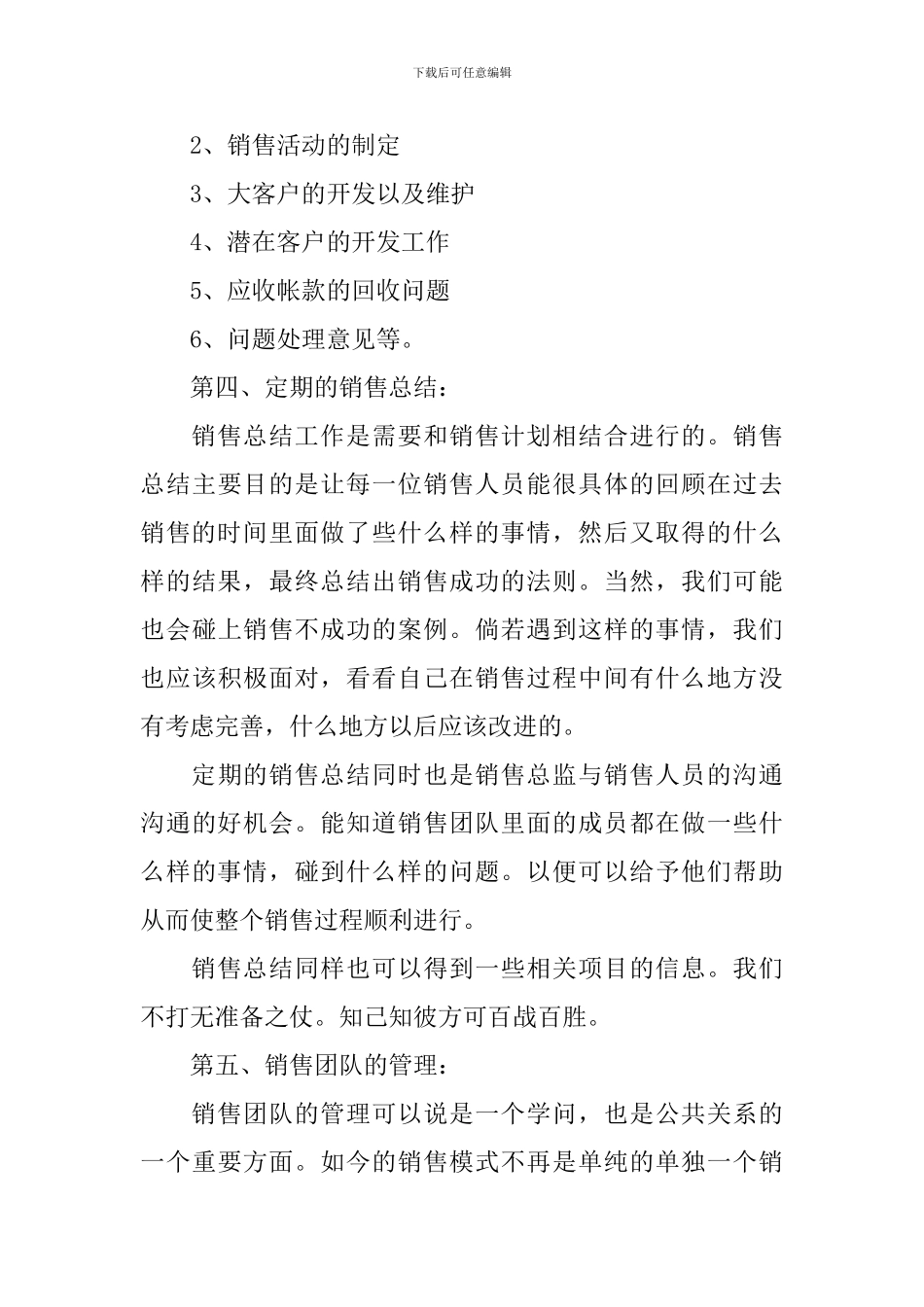 销售总监工作计划_第3页