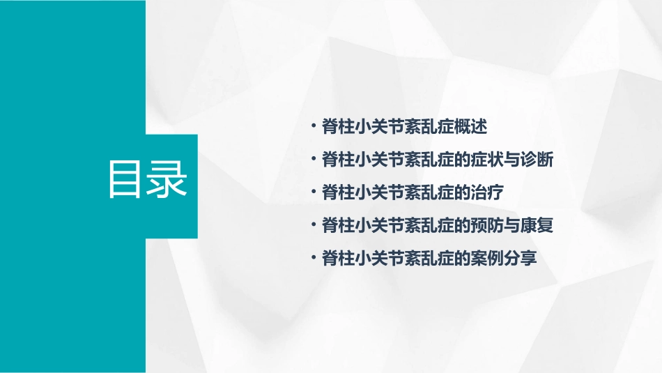 脊柱小关节紊乱症中华讲师网课件_第2页