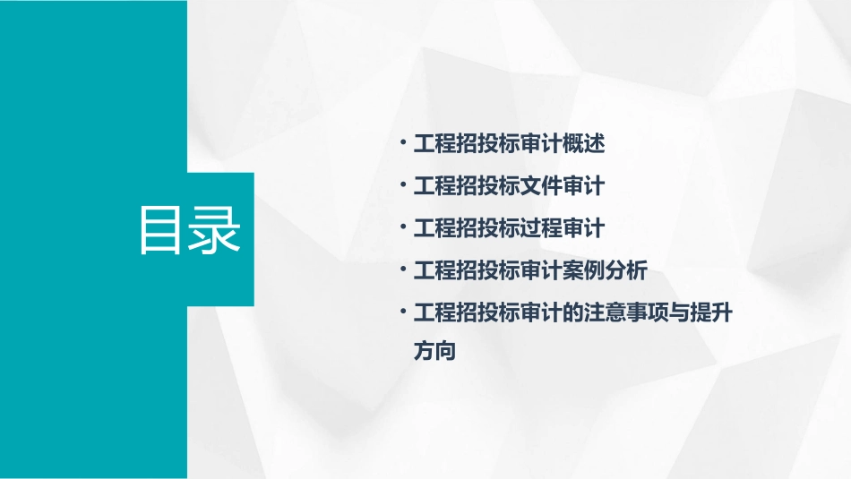 工程招投标审计秘籍课件_第2页