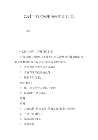 2024年技术应用岗位职责16 