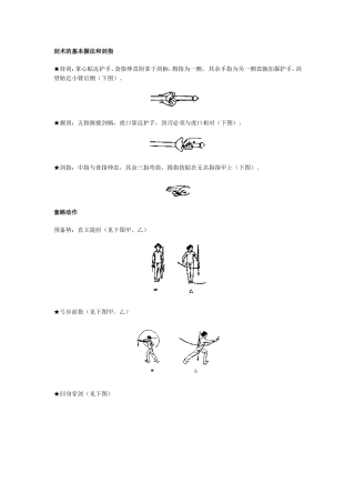 基本剑术分解教学