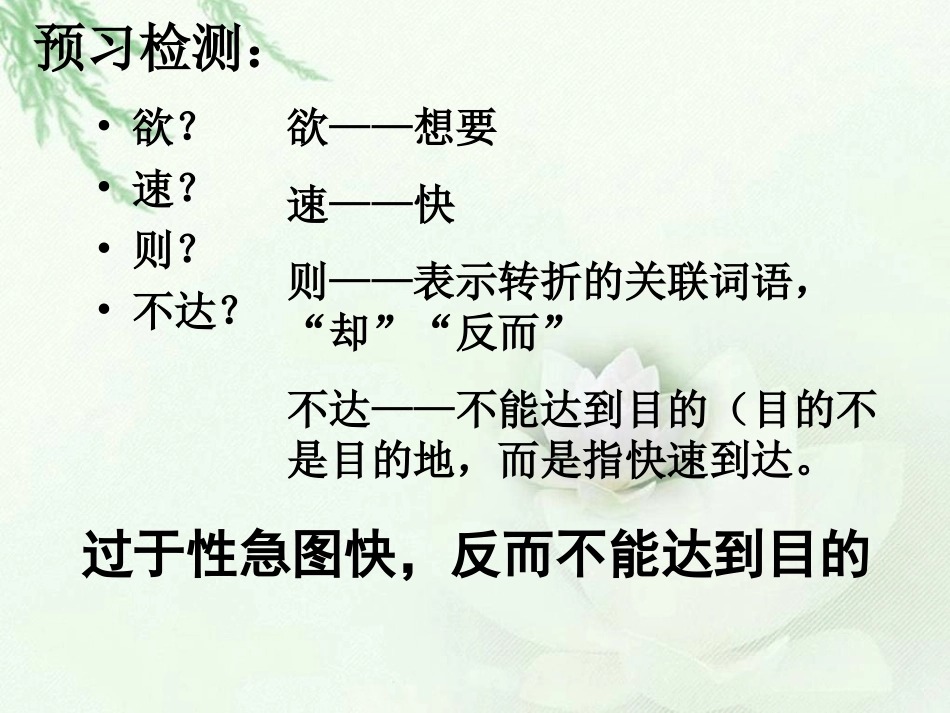 欲速则不达教学PPT_第2页