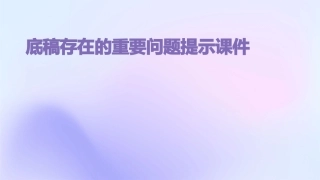 底稿存在的重要问题提示课件