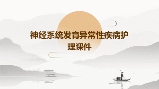 神经系统发育异常性疾病护理课件