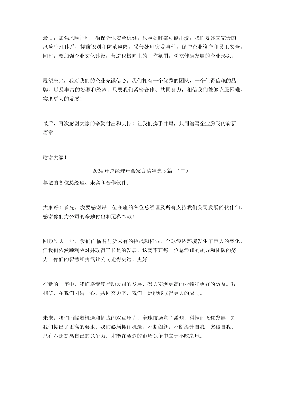 2024年总经理年会发言稿3_第2页