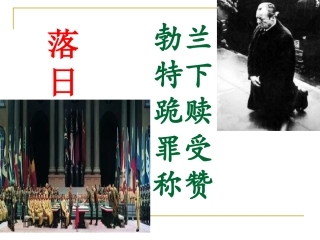 《落日》与《勃兰特下跪赎罪受到称赞》课件2