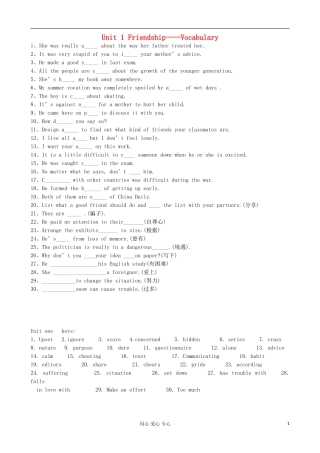 高中英语-Unit-1-Friendship同步测试-新人教版必修1