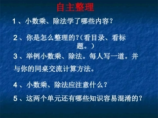 总复习一(小数乘除法)