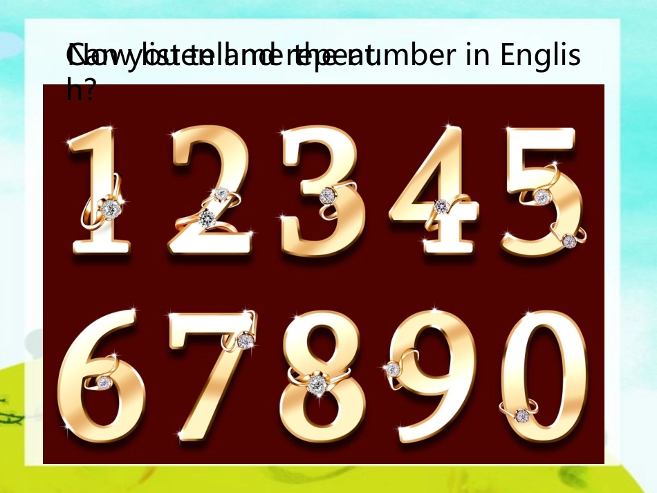 外研版七年级英语上册《Unit-2-What's-your-number》课件_第3页