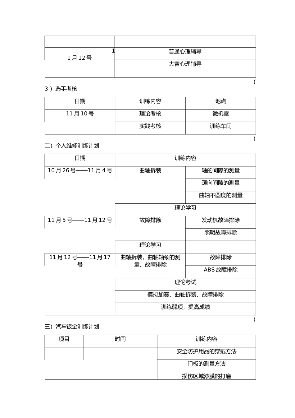 参加2015年山东省技能大赛集训方案_第3页