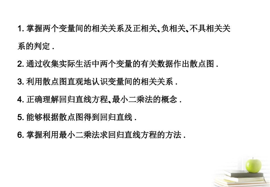 2012高一数学-2.3-变量间的相关关系-1课件-新人教A版必修3_第3页
