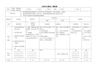 体育与健身课教案
