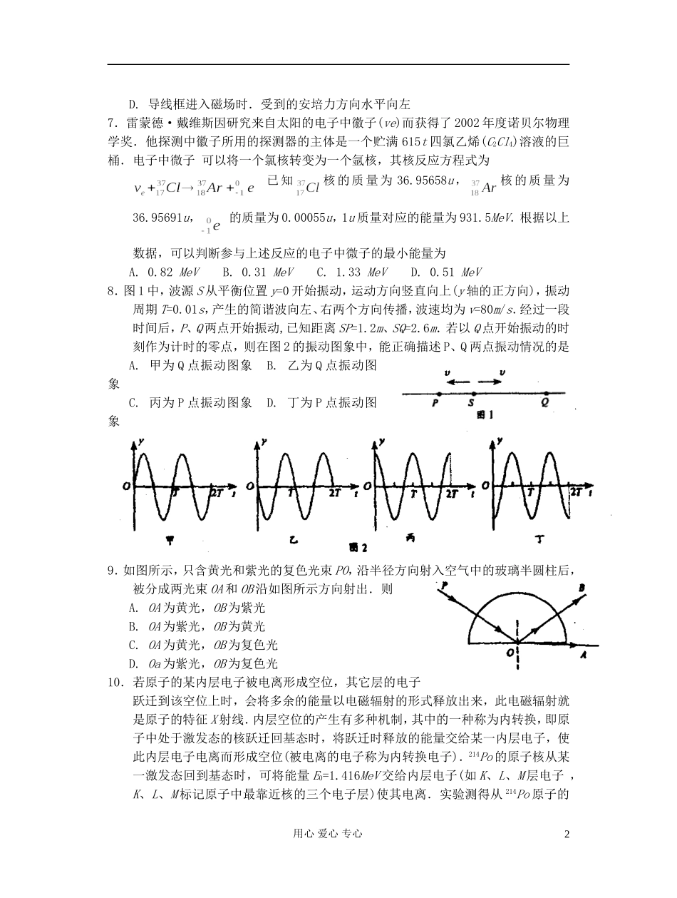 高三物理-选择题专项训练(17)_第2页