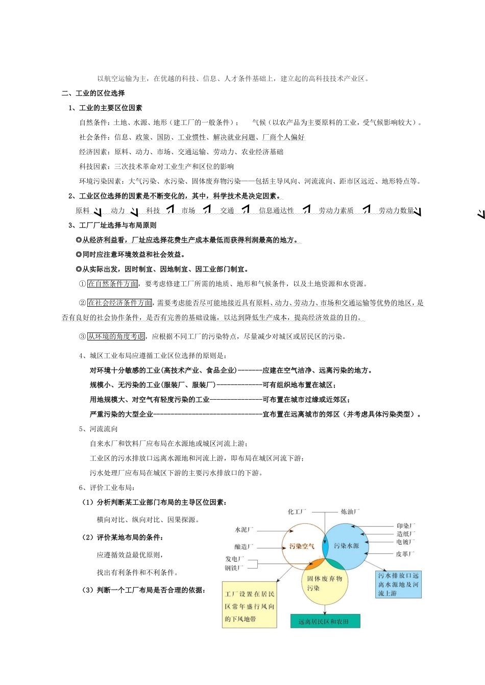 4.1工业区位选择知识点_第2页