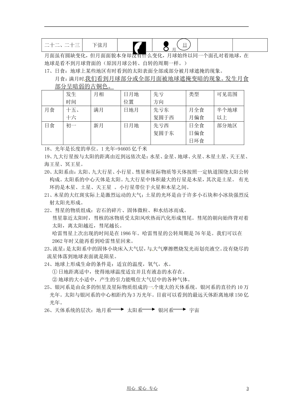 浙江省杭州市三墩中学七年级科学-第一册知识点练习(无答案)_第3页