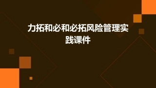 力拓和必和必拓风险管理实践课件