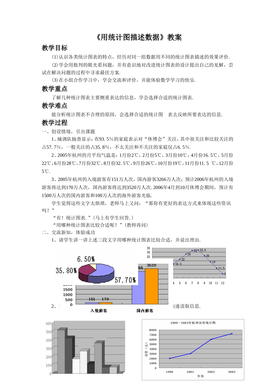《用统计图描述数据》教案2_第1页