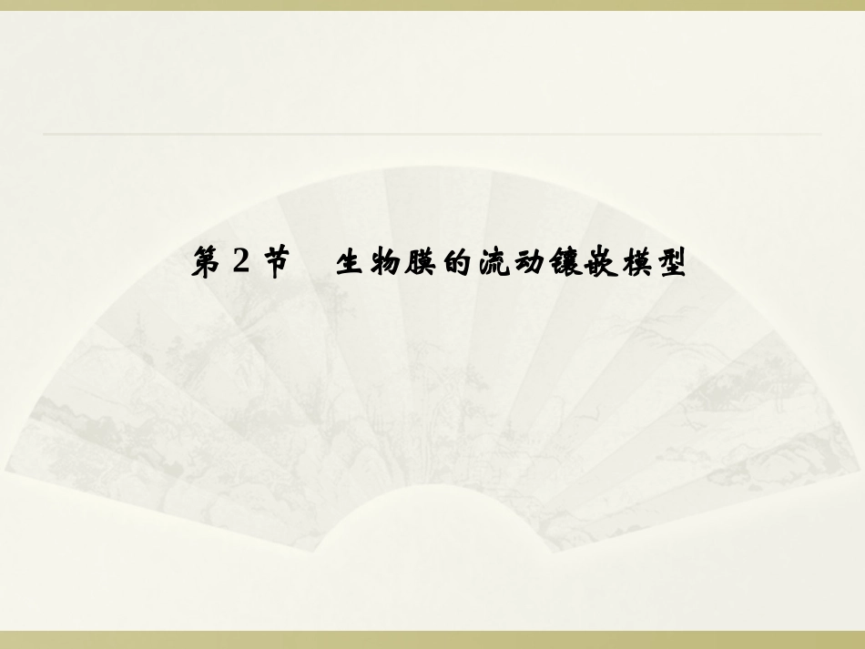 4.2生物膜的流动镶嵌模型_第1页
