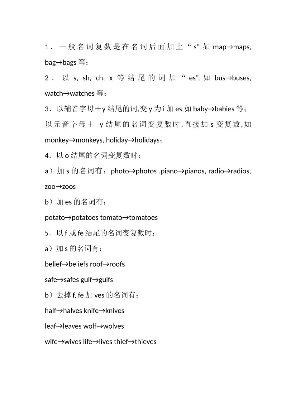 名词变复数规则_第1页