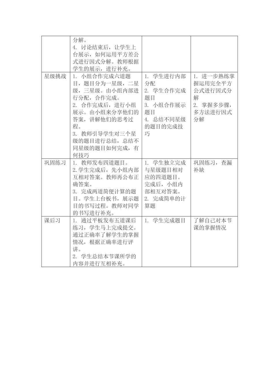 《利用完全平方公式进行因式分解》教学设计_第3页