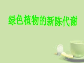 浙江省温州市2013中考科学复习-植物新陈代谢课件-浙教版