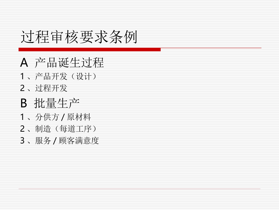 ISO9001：过程审核要求条例_第1页