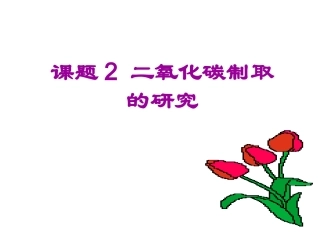 二氧化碳的制取